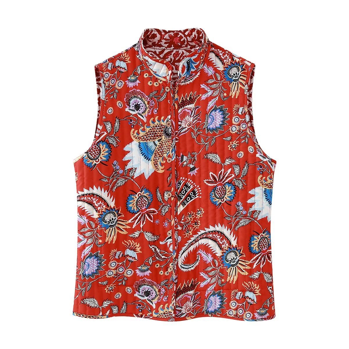 Autumn Versatile Double-sided Quilted Printed Vest