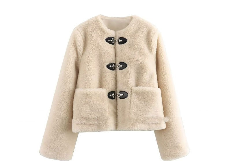 Warm European And American Style Zipper Fashion Loose Women's Coat